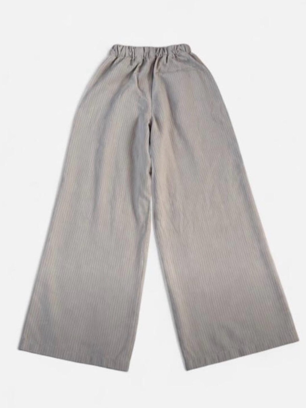 NWT Aerie Wide Leg Flowy Cotton Pants Office Siren Chic Pinstripe Stretchy Waist